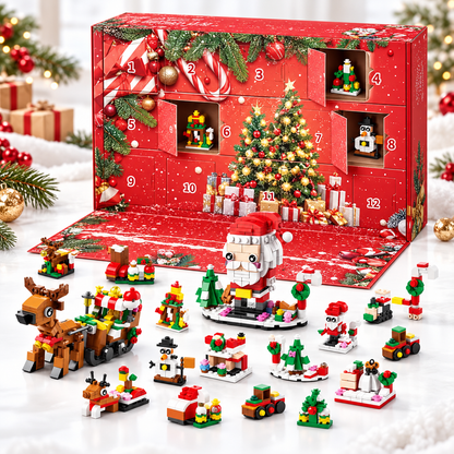 Calendario de Adviento de Bloques de Construcción Navideño